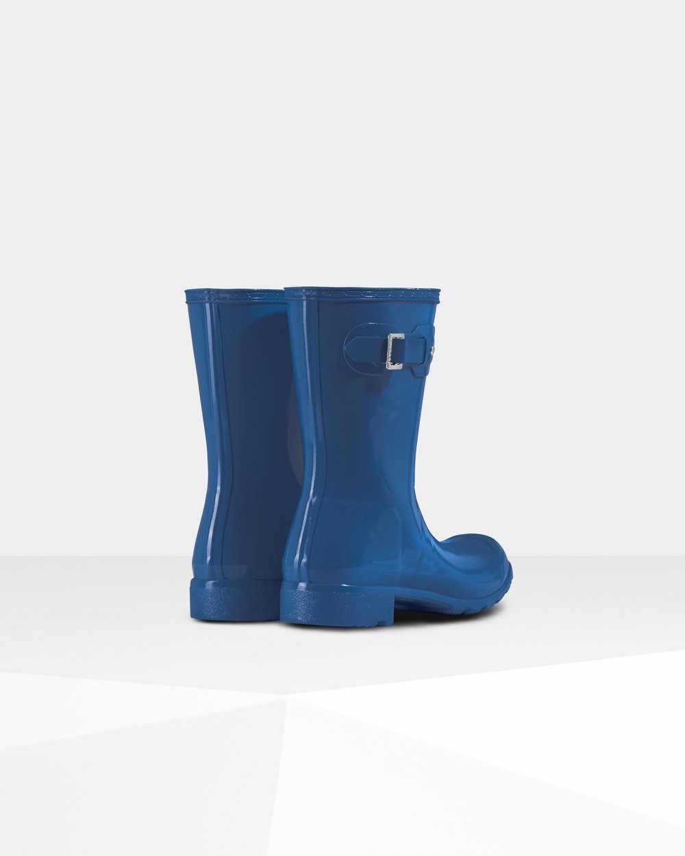 Hunter Original Tour Foldable Gloss Short Rain Boots - Buy Womens Blue - VCFUJD657